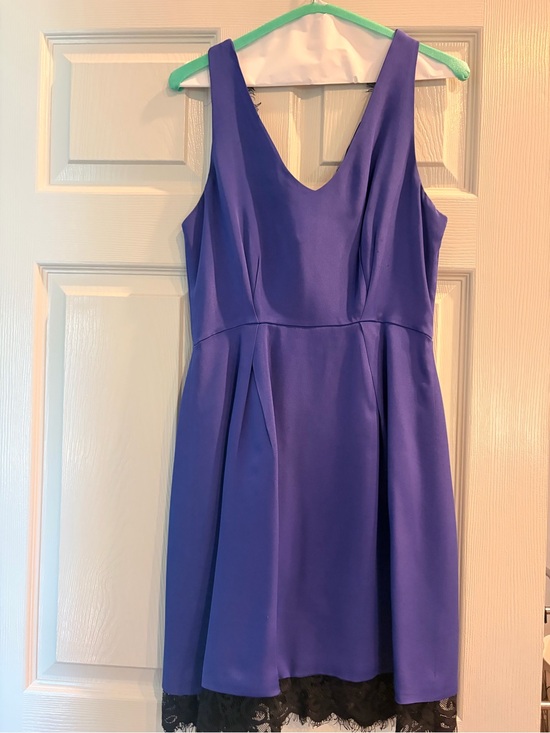 Parker Dresses & Skirts - Parker Purple Sleeveless A-Line Dress with Black Lace Trim
